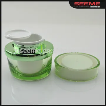 new acrylic jar 15ml 30ml 50ml round cosmetic cream container plastic cream jars