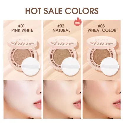 O.TWO.O Air Cushion BB Cream: Full Coverage, Waterproof, Long-Lasting Concealer Compact