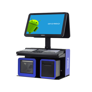 Supermarket POS System with Dual Touch Screens and Integrated Software Cash Register