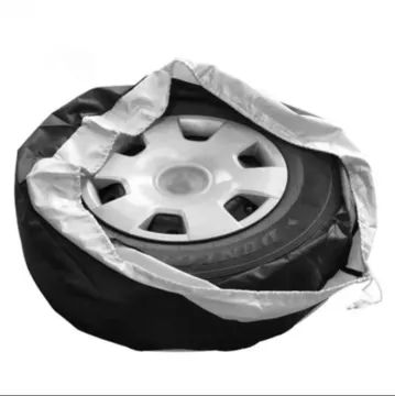Universal Car Spare Tire Cover Set - Polyester Auto Wheel Protector Storage Bags (4pcs)