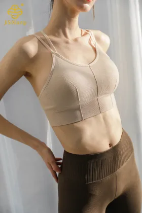 Front zipper sports bra yoga professional underwear