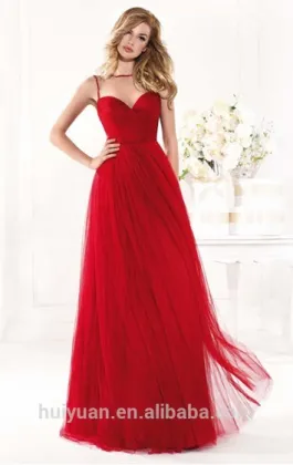 flowing organza halter wedding dress red