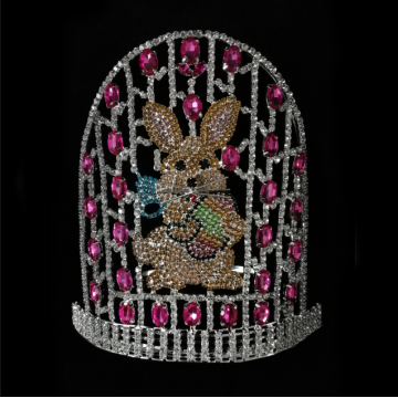 Pascua desfile corona huevo conejo rhinestone tiara