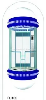 2016 SRH Observation Panoramic Passenger Elevator Lift with CE certificate EN81 Exquisite decoration