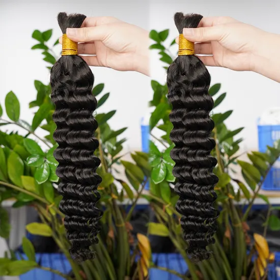 Ready to Ship Bulk Deep Wave Brazilian Braiding Hair Extensions