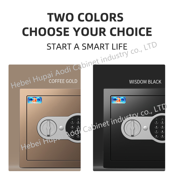 In terms of color, this small safe is available in two colors, classic black and elegant coffee.