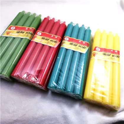 Paraffin wax candles yellow taper candle