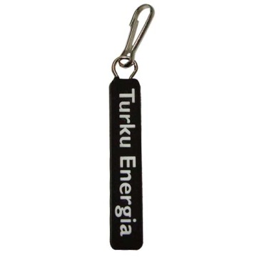 high level embossing words slim soft pvc cloth zipper pull