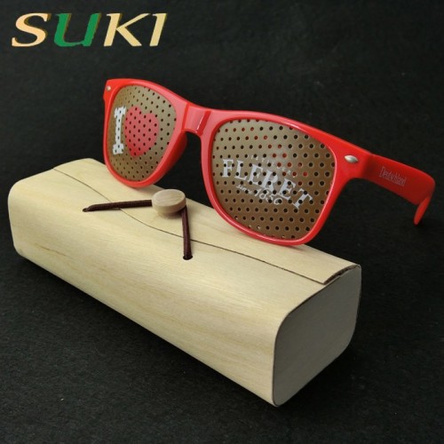 Cheap neon plastic sunglasses good quality pinhole sunglasses