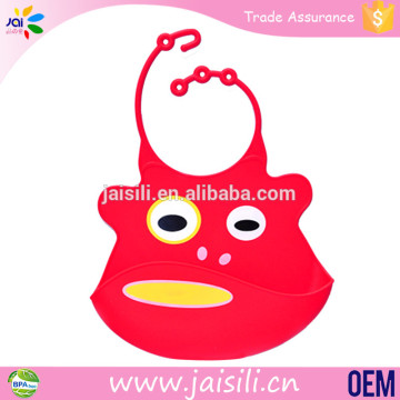 Eco-Friendly Large Plastic Silicone Baby Bib For Chrismas Gift