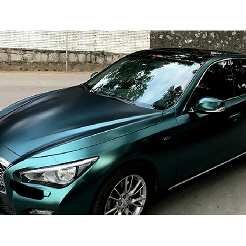 Vinilo de envoltura de coche verde escuro de diamante metálico