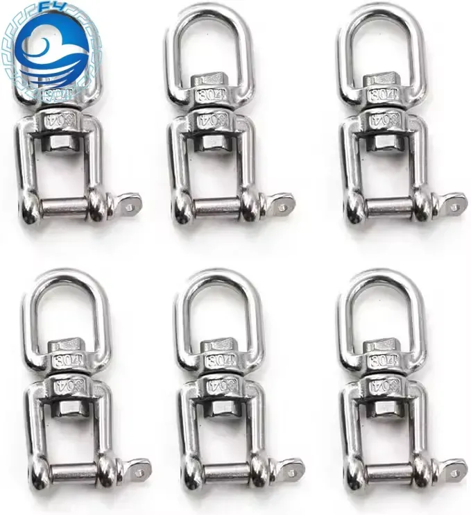 Stainless Steel Rigging Hardware: Eye-Jaw Hook Swivel Shackle Ring