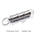 Portable Bamboo Shape Titanium Waterproof Container Keychain