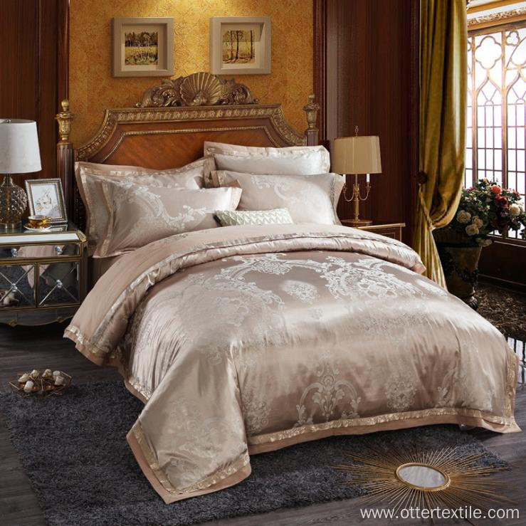 satin artificial silk bedding sets for hotel home