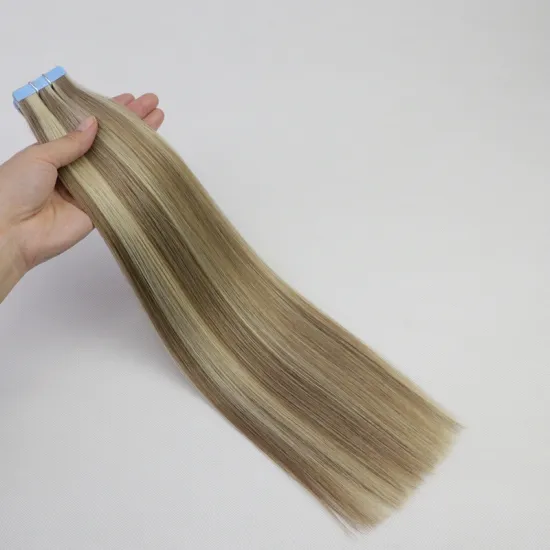 Cheap Natural Straight Blackdark Brownlight Brown Hair 12A Brazilian Virgin Straight Tape In Russian European Human Remy Hair
