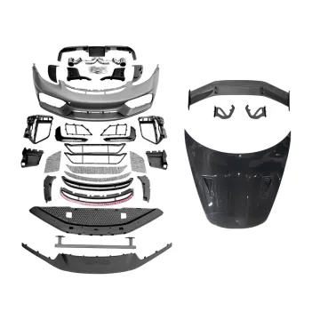 GT4RS Front Bumper Assembly with Engine Hood Spoiler Kit for Porsche 718 982