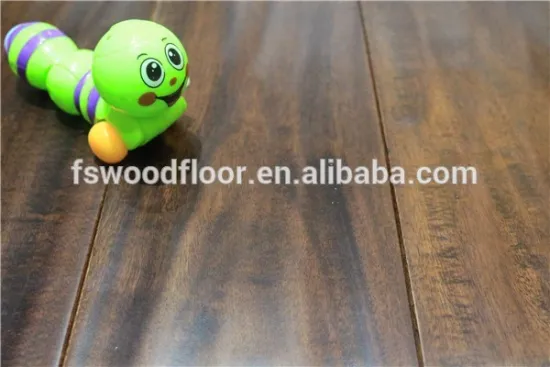 acacia engineered flooring in hand scraped wave