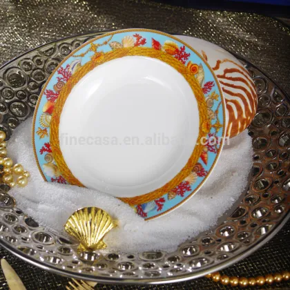 30 Pieces Fine Bone China Luxury Royal Porcelain Dinnerware