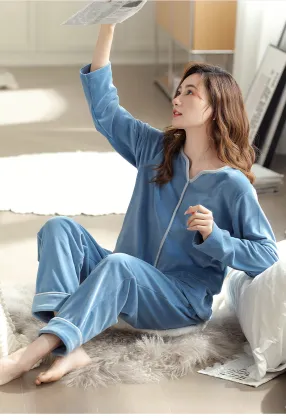 Sea Island velvet pajamas lady