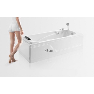 Rectangular Acrylic Cover Soaking Bathtub For Adults