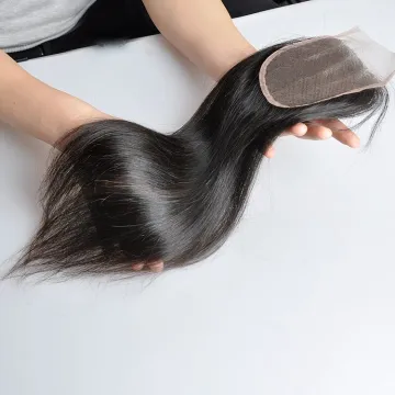 Preplucked Straight Human Hair Lace Closure 2x6 4x6 Lace Closure 5x5 6x6 7x7 All Size Lace Closure With Baby Hair