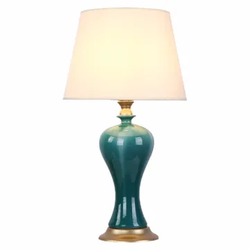 Vintage ceramic Desk light With Bronze Base table lamp home decor and lamp shade LT-2301