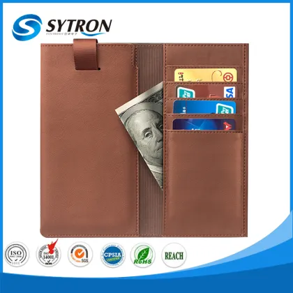 Customized Design Leather Phone Cover with Card Holder case for sony