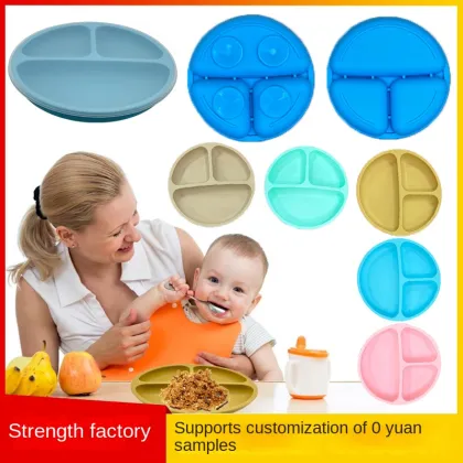 Food Grade Silicone Baby Meal Tray for Supplementary Food Training
