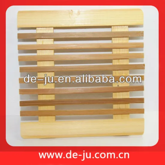 Carbonized Stripes Square Table Place Mat Table Bamboo Pad