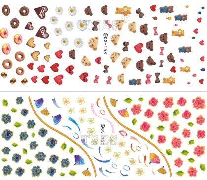 Nail Art Designs Fashion Color Nail Art Water Decals Stickers