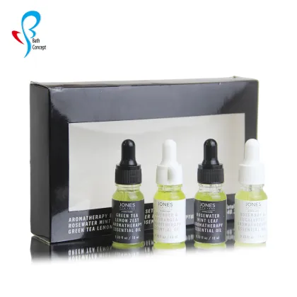 Private Label Peppermint Rosemary Tea Tree Lavender Aromatherapy Essential Oil Gift Set