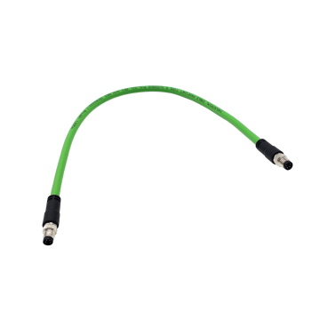 Profinet M8 connector shielded double ended connection