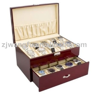 two-double wooden watch storage box