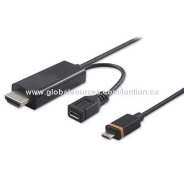 MyDP (SlimPort) to HDMI M + Micro USB Female Adapter Cable, 3 Meters Available, New