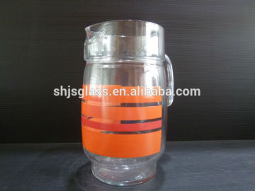 glass pot with fancy printing
