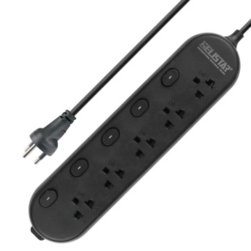Customize Black 5-Way Power Strips Without USB Ports - Thailand Hot Selling Extension Sockets