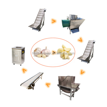 Industrial Garlic Production Line: Cleaning, Breaking, Peeling, Sorting, and Packing Machines