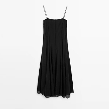 Women's triangle inlaid elegant knee length dress