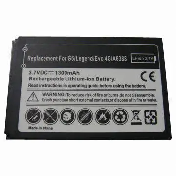 Mobile Phone Battery, Suitable for HTC EVO 4G with 1,700mAh High-capacity