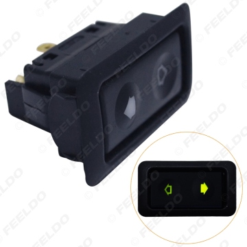 Universal 6Pins Auto Power Window Switch 12V/24V 10A - Illumination Indicator Single Button