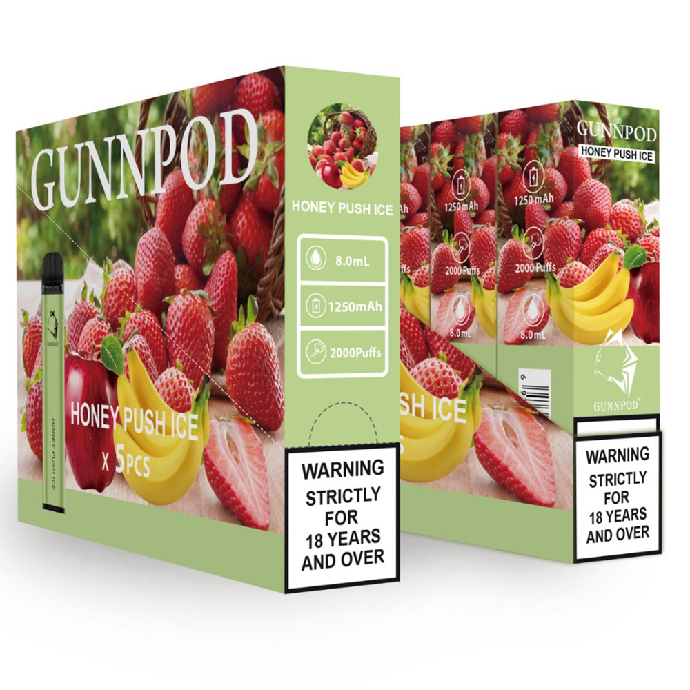 Pluma Vape Desechable Gunnpod 20 Flavors 2000 Puffs