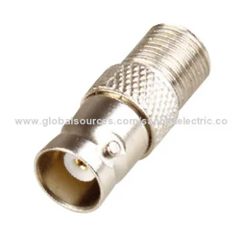 BNC female to F female connector, RoHS Directive-compliant
