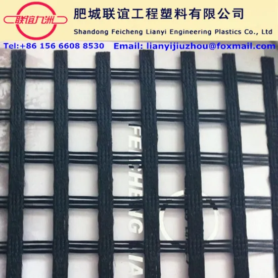 PVC coated polyester woven geogrid 80-30kn 120-30kn 150-30kn