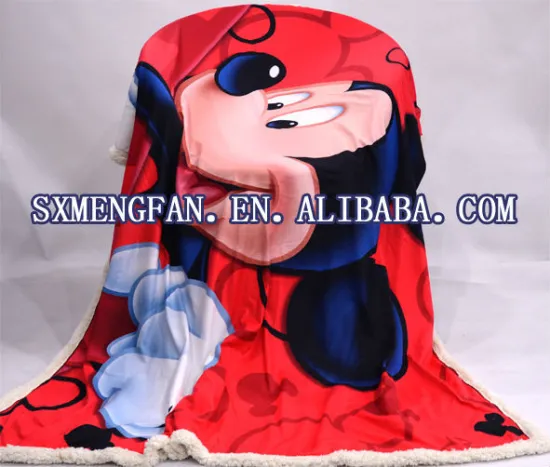 Soft double face fannel and berber fleece Blanket/Throw