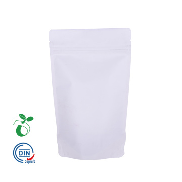 Sac compostable biodégradable en papier kraft blanc personnalisé