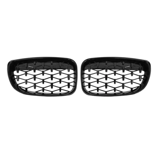 Car Diamond Kidney Grille Racing Grill Fit For BMW 1 Series E81 E82 E87 2008-2011 Front Grille