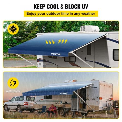 15oz Vinyl Waterproof Sun Shade Outdoor Canopy RV