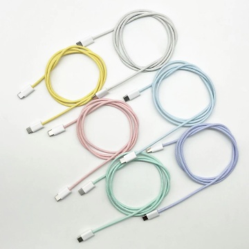 Nylon 60W USB-C to USB-C PD Fast Charging Cable for Mobile Phones