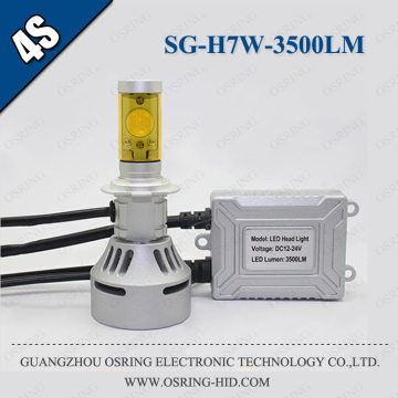 OSRING Hottest high quality 4S led headlight bulb 3500lm H7 super bright 2 years warranty