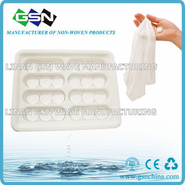 biogradable tablet compressed napkin wipes in 24pc biodegradable tray
